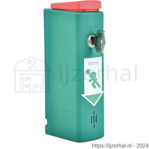 GfS DW 980 panieksluiting magneet EH-Exit control voor deurkrukken inclusief vooralarm kunststof huis profielcilinder half 2 sleutels 9 V batterij pictogrammen bevestigings materiaal EN 179 95 dB - L30204676 - afbeelding 1