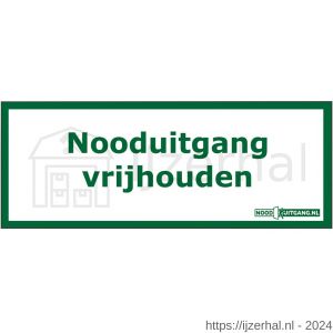 GfS SP 391 pictogram Nooduitgang vrijhouden 209x98 mm - L30202667 - afbeelding 1