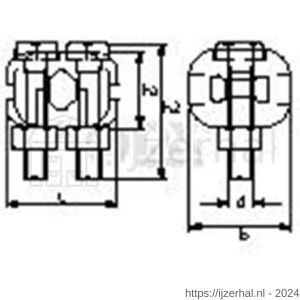 Dulimex DX 420-20E staaldraadklem Deka 20 mm verzinkt - L30200953 - afbeelding 2