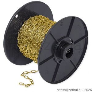 Dulimex DX KLK.0212-B klokketting 1,3 mm staal vermessingd rol 25 m - L30203420 - afbeelding 1