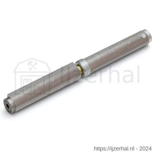 Justor HPL SS VCR 1 aanlaspaumelle vlakke top vaste stift met veer en kogellager ring 180x18 mm deuren tot 60 kg RVS - L30204723 - afbeelding 1