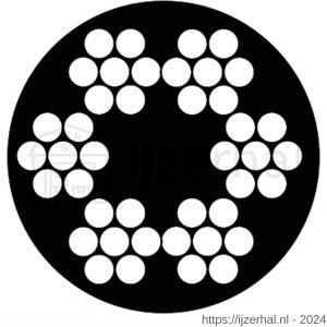 Dulimex DX 671-68PR50 staalkabel 6x7+1 TWK 6-8 mm rol 50 m verzinkt PVC ommanteld transparant - L30202953 - afbeelding 1