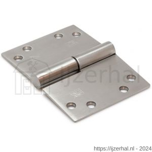 Dulimex DX H378125892323 kogelstiftpaumelle rechte hoeken 125x89 mm rechts RVS geborsteld SKG *** - L30203611 - afbeelding 1