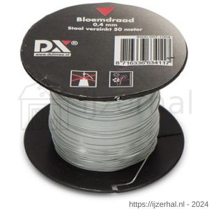 Dulimex DX 92050-035 ZL bloemdraad 0,35 mm 50 m verzinkt - L30202853 - afbeelding 1