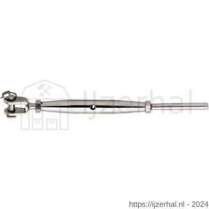 Dulimex DX 932-0603ITG spanschroef M6-3 mm kabel gaffel-terminal RVS AISI 316 - L30204699 - afbeelding 1