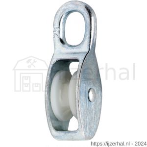 Dulimex DX KTR N 30ZL katrol met nylon wiel 8x30 mm verzinkt per stuk gelabeld - L30201207 - afbeelding 1