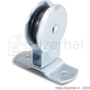 Dulimex DX 960-32E markieskatrol staand polyamide wiel 32 mm elektolytisch verzinkt per stuk gelabeld - L30204766 - afbeelding 1