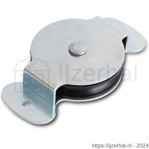 Dulimex DX 963-65E zijkatrol polyamide wiel 65 mm elektrolytisch verzinkt per stuk gelabeld - L30204773 - afbeelding 1