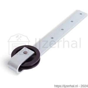 Dulimex DX 966-75E schuifdeur hangrol polyamide wiel 75 mm elektrolytisch verzinkt per stuk gelabeld - L30204778 - afbeelding 1