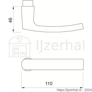 Ami DKR 332 40 AF deurkrukset type 332 deurdikte 40 mm F1 finish - L30204606 - afbeelding 2