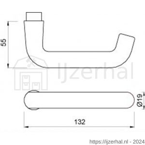 Ami DKR 356 40 BE deurkrukset type 356 deurdikte 40 mm zwart - L30204530 - afbeelding 2