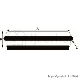 Dulimex DX DST V LS 85SF deurstopper 85x38 mm vloermodel losse schijf staal RVS finish - L30202621 - afbeelding 2