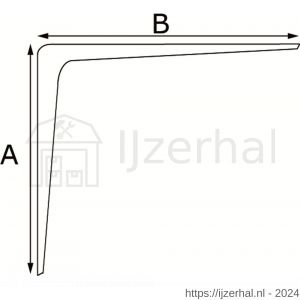 Dulimex DX ES 3253B aluminium plankdrager 200x250 mm zwart gelakt - L30203136 - afbeelding 2