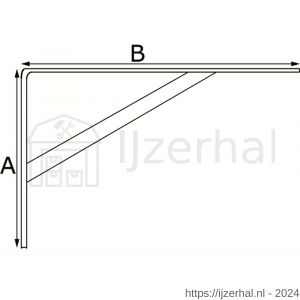 Dolle ESB 85000 plankdrager Beam met schoor zware uitvoering 330x495 mm staal zwart - L30204138 - afbeelding 2