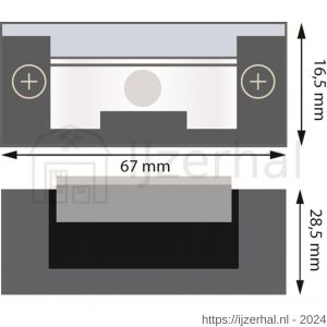 JIS Nadal ESP 1420 elektrische sluitplaat smal AC-DC 12-24 V wissel- en gelijkspanning arbeidsstroom vastzetter - L30203515 - afbeelding 1