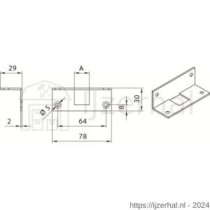 Deni HSP 13 hoeksluitplaat 13x13 mm voor pompespagnolet 5856 1013 33 - L30203629 - afbeelding 2