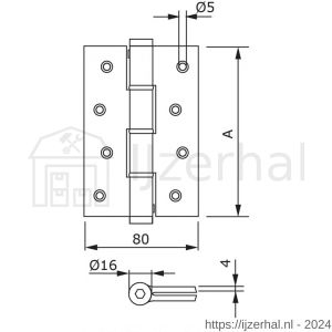 Justor DVE 120/30 BE deurveerscharnier enkel 120/80 mm aluminium zwart - L30204847 - afbeelding 2