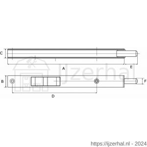 Dulimex DX KSB-25017SE bascule kantschuif type 822 250x17x15 mm staal zilvergelakt - L30202502 - afbeelding 2