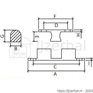 Dulimex KSS 509B kogelsnapslot 50x9 mm massief messing met RVS kogel en veer - L30202261 - afbeelding 2