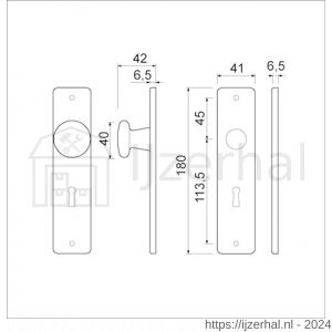 Ami KS BB 56 BE kortschild type 180/41 RH voor bonte baard SL 56 mm zwart - L30204536 - afbeelding 2