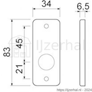 Ami RZ PC BE afdekrozet PC recht type 4 RH 1 stuk zwart - L30204548 - afbeelding 2