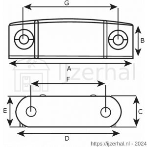 Outillage Progress Polair MC 110408B magneetsnapper Neptune type 5404 opschroevend 4 kg zamac verchroomd - L30202319 - afbeelding 2