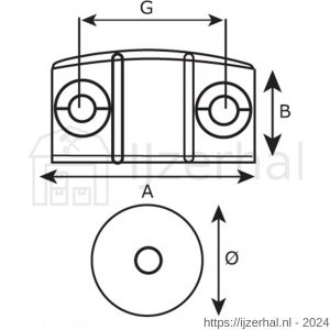 Dulimex DX MC 94A3B magneetsnapper hoekmodel opschroevend 4 kg slagvaste kunststof bruin - L30202281 - afbeelding 2