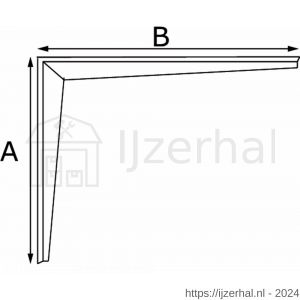 Dulimex DX PN 6002B plankdrager extra zware uitvoering 250x300 mm staal vuurverzinkt - L30204391 - afbeelding 2