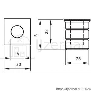 Deni POT 10 sluitpot 10 mm instort model voor pompespagnolet stangen 5841 0010 90 - L30203635 - afbeelding 2