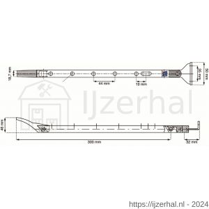 Dulimex DX RUZ-S-030SF raamuitzetter standaard naar buitendraaiend 30 cm RVS finish-zwart - L30202777 - afbeelding 2