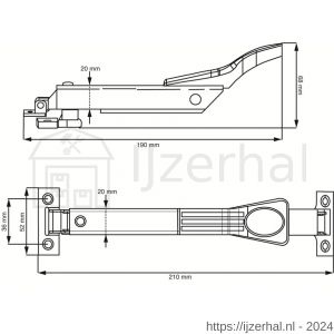 Dulimex DX RUZ-W-010SS raamuitzetter wegdraaibaar voor klep- en uitzetramen RVS-antraciet - L30202775 - afbeelding 2