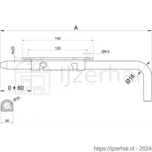 IBFM GRG 300 BV grondgrendel diameter 16 mm 300 mm verzinkt - L30204922 - afbeelding 2