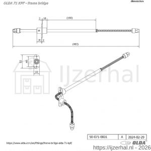 Olda 71 KPF deurautomaat kabelgeleider type 71 KPF staal verzinkt - L30205001 - afbeelding 2