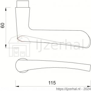 Ami DKR 336 40 BE deurkrukset type 336 deurdikte 40 mm zwart - L30204528 - afbeelding 2