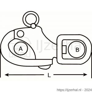 Dulimex DX 521-070I snapsluiting met wervel 70 mm RVS AISI 316 - L30200565 - afbeelding 2