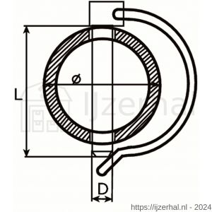 Dulimex DX 331-850E buisborgpen 8x50 mm verzinkt - L30200175 - afbeelding 2