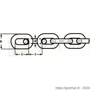 Dulimex DX 766-08E scheepsketting bundel 30 m korte schakel type 766 8 mm verzinkt - L30201321 - afbeelding 2