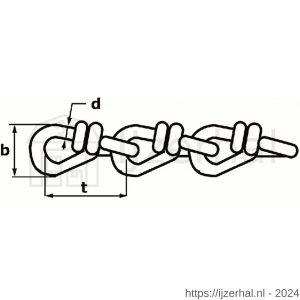 Dulimex DX 5686-30I viktorketting bundel 30 m DIN 5686 2.8 mm RVS AISI 316 - L30201433 - afbeelding 2