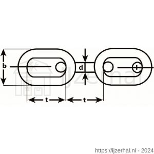 Dulimex DX KSC.9006-O kunststof ketting 6 mm geel-zwart rol 25 m - L30203384 - afbeelding 1