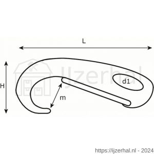 Dulimex DX 243-070I karabijnhaak met veer 70 mm RVS AISI 316 - L30200426 - afbeelding 2