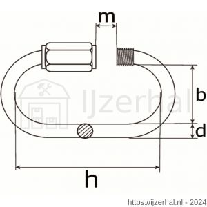 Dulimex DX 200-05E noodschalm met schroef 5 mm verzinkt - L30201275 - afbeelding 2