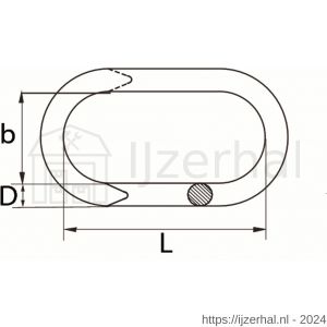 Dulimex DX 250-03E noodschakel 3 mm verzinkt - L30204021 - afbeelding 2