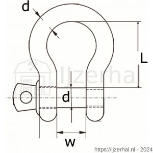 Dulimex DX HSL.4212-ZB harpsluiting 12 mm RVS 316 1 stuk op kaart - L30203217 - afbeelding 2