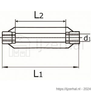 Dulimex DX 1480-16M spanschroefmoer DIN 1480 16 mm verzinkt - L30201130 - afbeelding 2