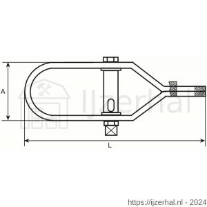 Dulimex DX 407-04V ZL draadspanner nummer 4 125 mm thermisch verzinkt per stuk gelabeld - L30202865 - afbeelding 2