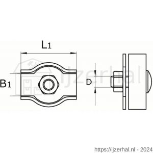 Dulimex DX SIM.4202-ZB staaldraadklem simplex 2 mm RVS 2 stuks op vouwkaart - L30203339 - afbeelding 2