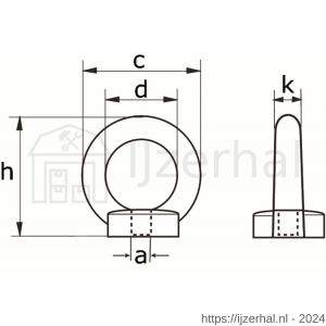 Dulimex DX 582-18E ringmoer type 582 M18 verzinkt - L30200149 - afbeelding 2