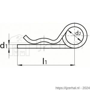 Dulimex DX 320-07E borgveer dubbel 7 mm verzinkt - L30200395 - afbeelding 2