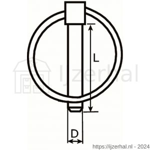 Dulimex DX 330-04E borgpen 4,5 mm verzinkt - L30203723 - afbeelding 2