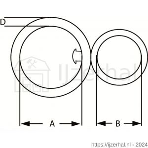 Dulimex DX WN 0606ZL Nederlandse wervel 6x6 mm verzinkt per stuk gelabeld - L30204107 - afbeelding 2